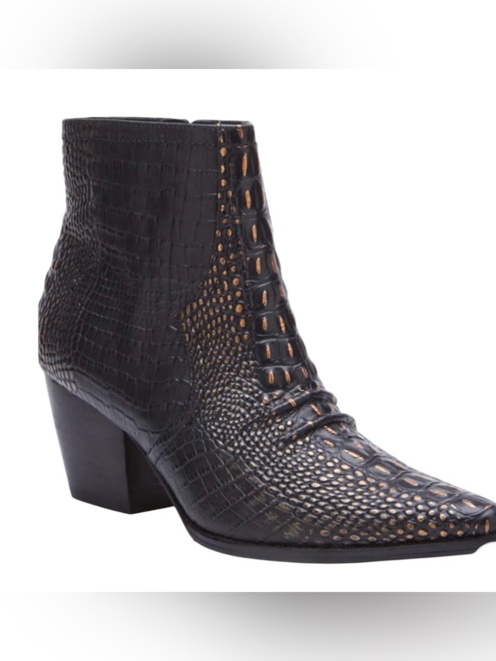 Coconuts By Matisse Devon Western style women’s 7.5 black & gold booties